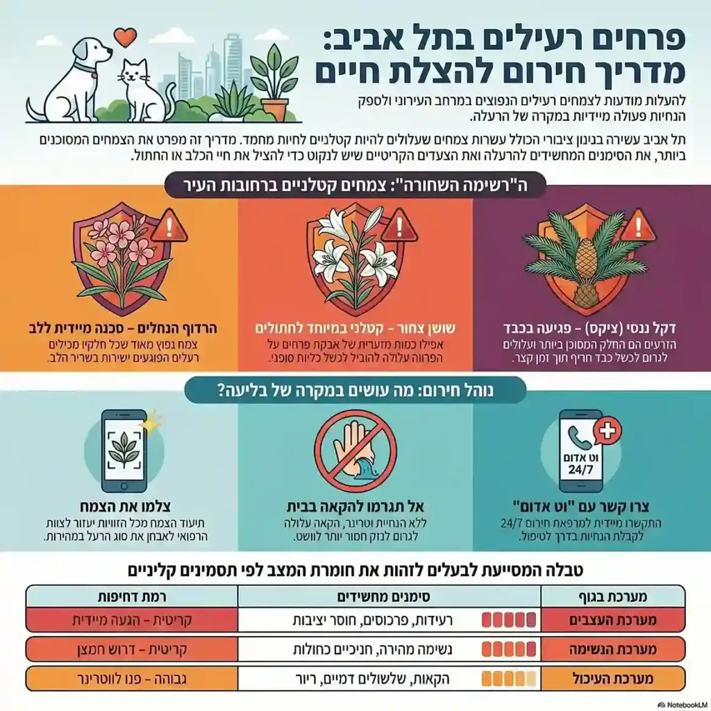 הסכנות בכלב שאוכל פרחים ברחוב – מדריך חירום לבעלי כלבים בתל אביב